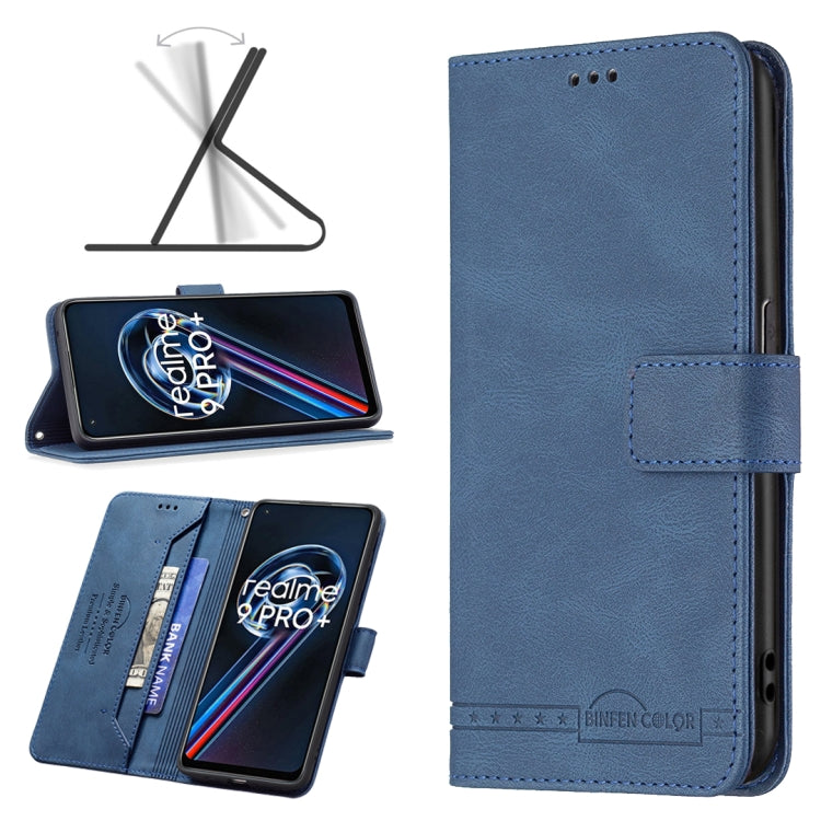 For OPPO Realme 9 Pro+ Magnetic Clasp RFID Blocking Anti-Theft Leather Case