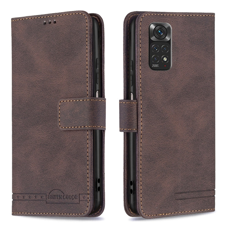 For Xiaomi Redmi Note 11 Magnetic Clasp RFID Blocking Anti-Theft Leather Case