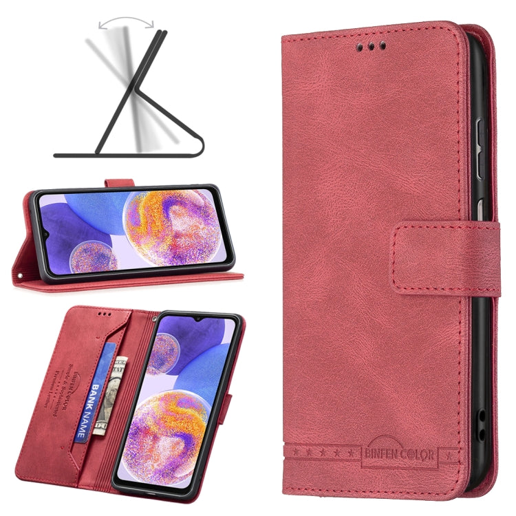 For Samsung Galaxy A23 5G Magnetic Clasp RFID Blocking Anti-Theft Leather Case