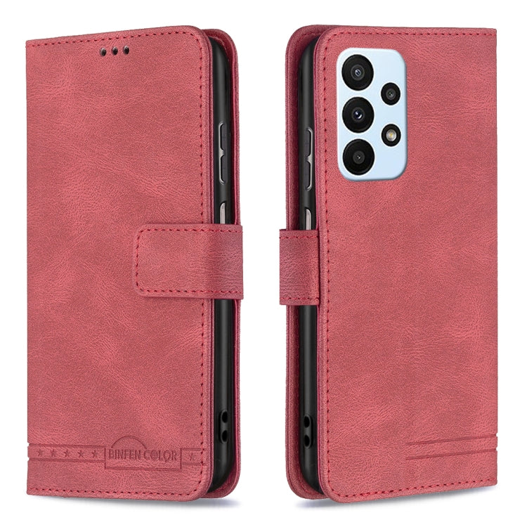 For Samsung Galaxy A23 5G Magnetic Clasp RFID Blocking Anti-Theft Leather Case