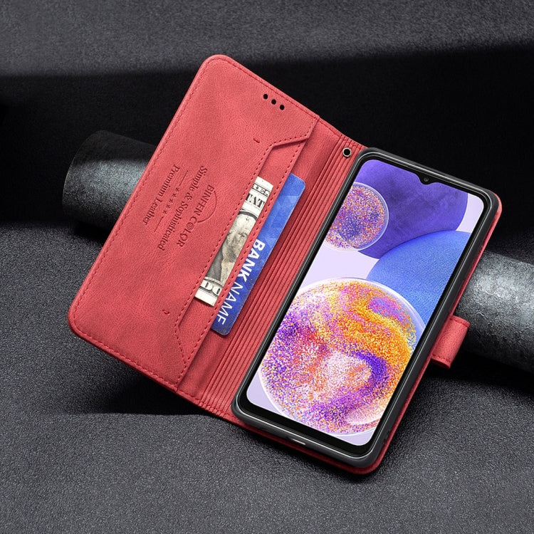 For Samsung Galaxy A23 5G Magnetic Clasp RFID Blocking Anti-Theft Leather Case