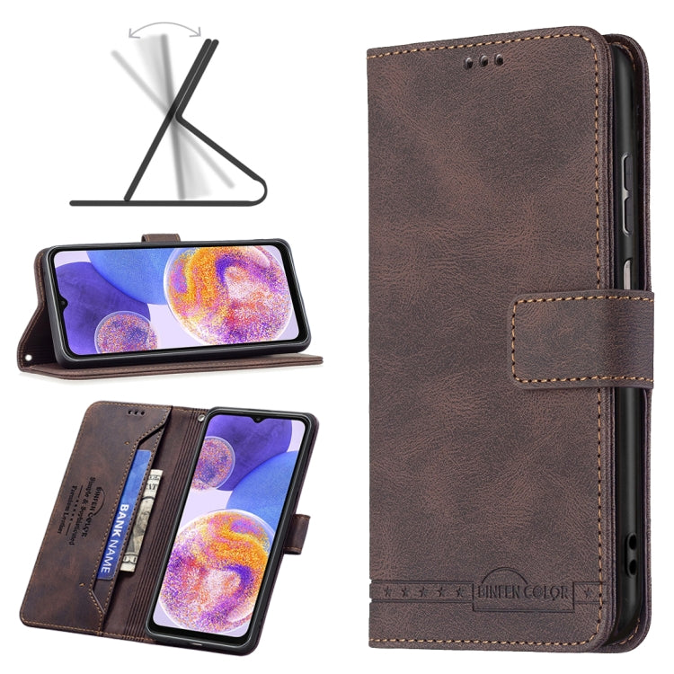 For Samsung Galaxy A23 5G Magnetic Clasp RFID Blocking Anti-Theft Leather Case
