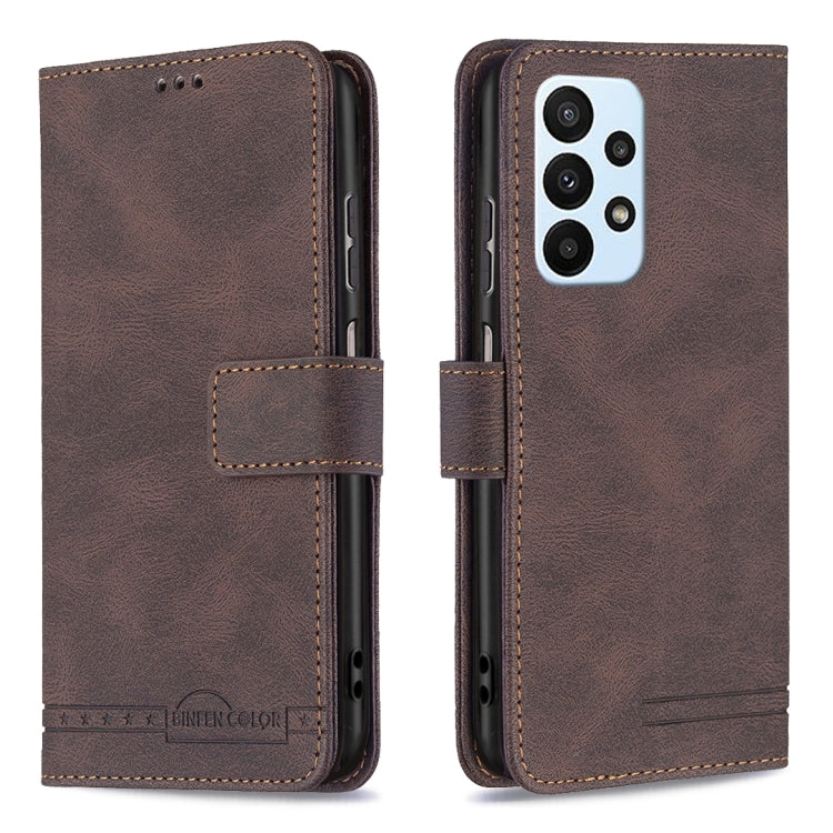 For Samsung Galaxy A23 5G Magnetic Clasp RFID Blocking Anti-Theft Leather Case
