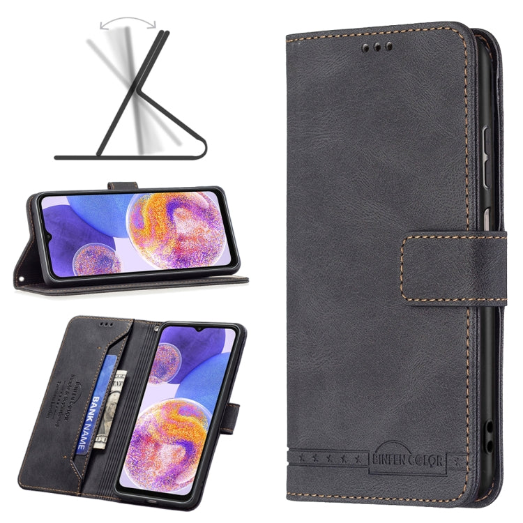 For Samsung Galaxy A23 5G Magnetic Clasp RFID Blocking Anti-Theft Leather Case