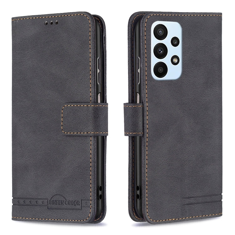 For Samsung Galaxy A23 5G Magnetic Clasp RFID Blocking Anti-Theft Leather Case