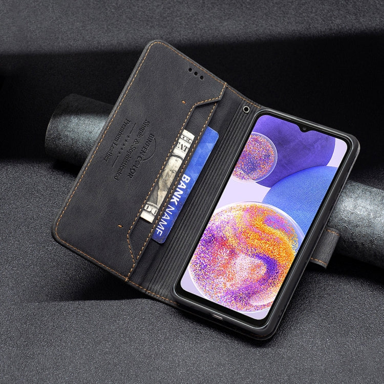 For Samsung Galaxy A23 5G Magnetic Clasp RFID Blocking Anti-Theft Leather Case
