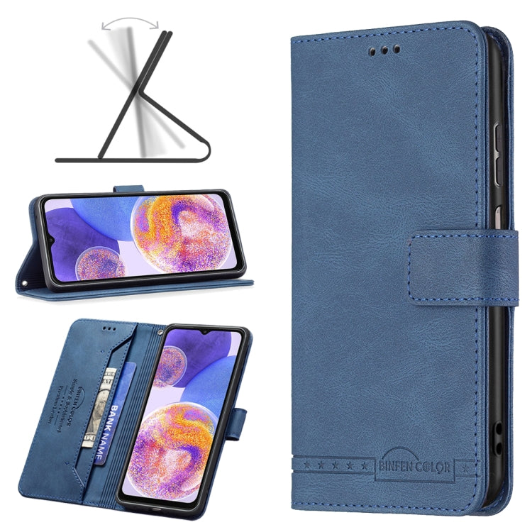 For Samsung Galaxy A23 5G Magnetic Clasp RFID Blocking Anti-Theft Leather Case