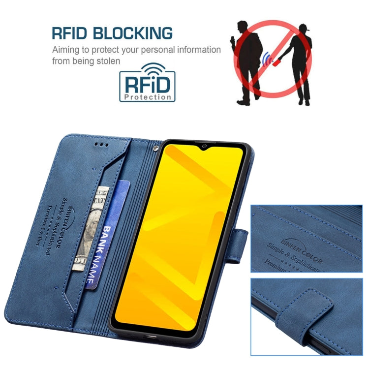 For ZTE Blade A71 Magnetic Clasp RFID Blocking Anti-Theft Leather Case