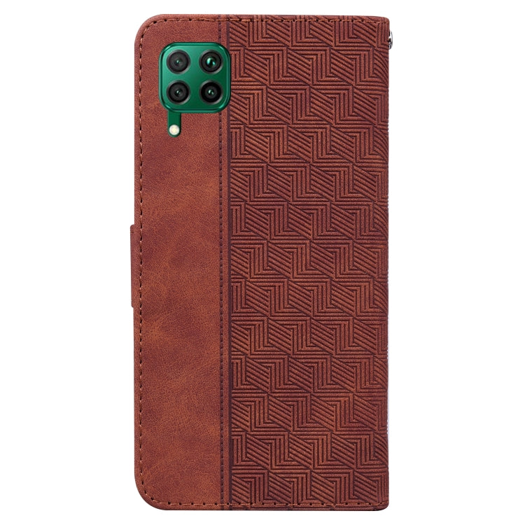 For Huawei P40 Lite/nova 6 SE/nova 7i Geometric Embossed Leather Phone Case