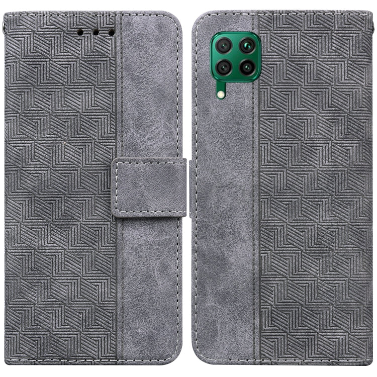 For Huawei P40 Lite/nova 6 SE/nova 7i Geometric Embossed Leather Phone Case