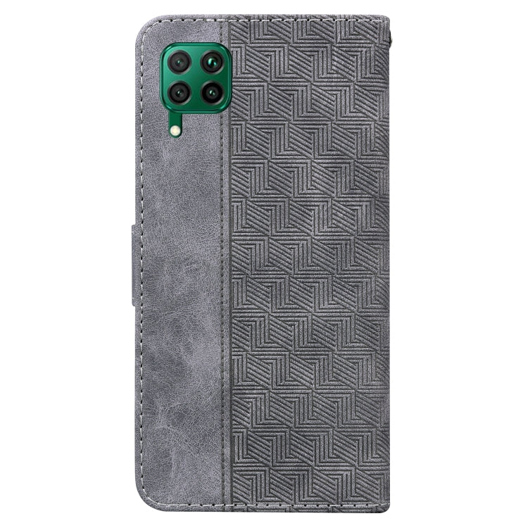 For Huawei P40 Lite/nova 6 SE/nova 7i Geometric Embossed Leather Phone Case