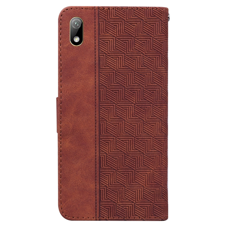 For Huawei Y5 2019 / Honor 8S Geometric Embossed Leather Phone Case