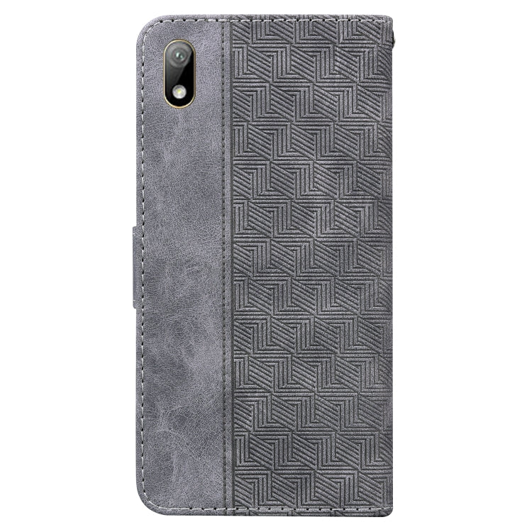 For Huawei Y5 2019 / Honor 8S Geometric Embossed Leather Phone Case