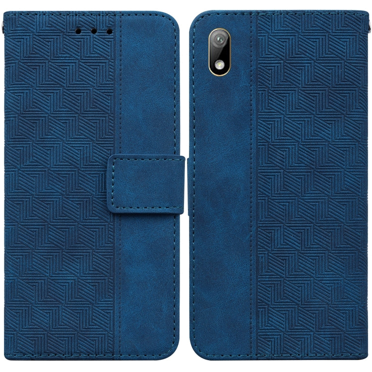 For Huawei Y5 2019 / Honor 8S Geometric Embossed Leather Phone Case