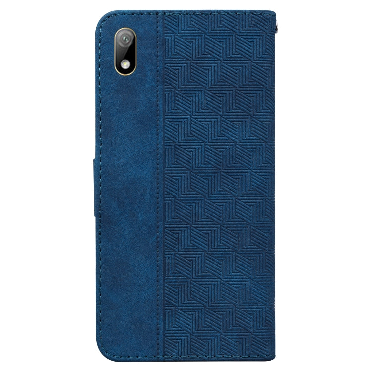 For Huawei Y5 2019 / Honor 8S Geometric Embossed Leather Phone Case