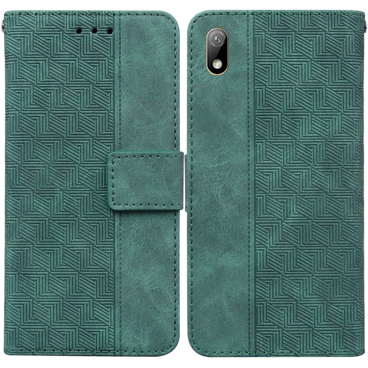 For Huawei Y5 2019 / Honor 8S Geometric Embossed Leather Phone Case