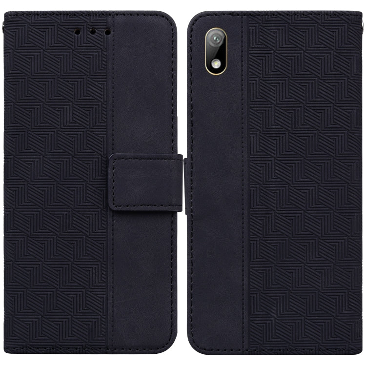 For Huawei Y5 2019 / Honor 8S Geometric Embossed Leather Phone Case
