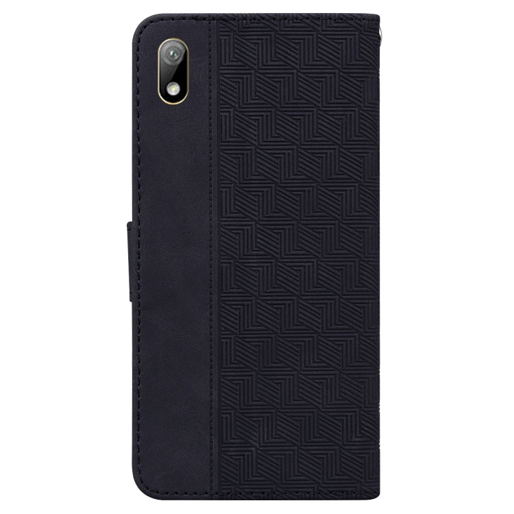 For Huawei Y5 2019 / Honor 8S Geometric Embossed Leather Phone Case