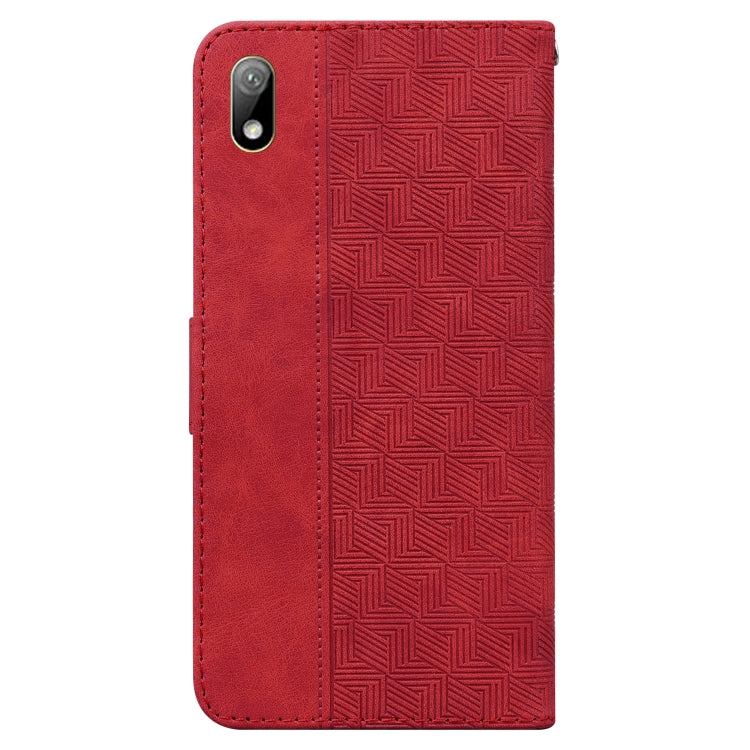 For Huawei Y5 2019 / Honor 8S Geometric Embossed Leather Phone Case