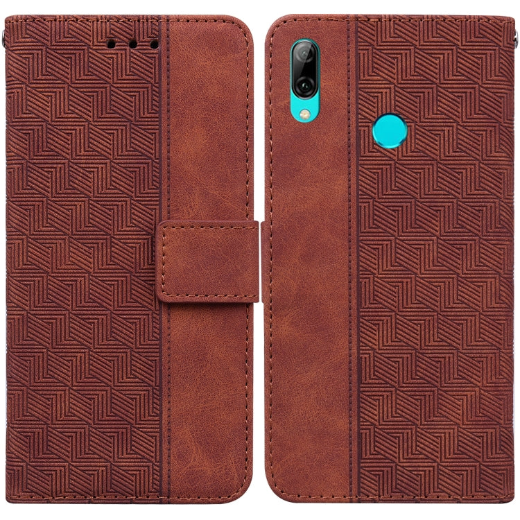 For Huawei P smart 2019/Honor 10 Lite Geometric Embossed Leather Phone Case