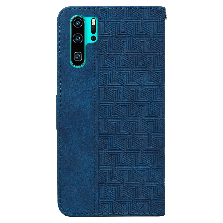 For Huawei P30 Pro Geometric Embossed Leather Phone Case