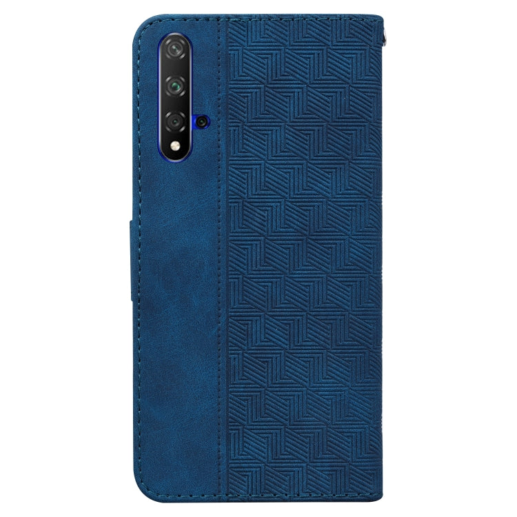 For Honor 20 / Huawei nova 5T Geometric Embossed Leather Phone Case
