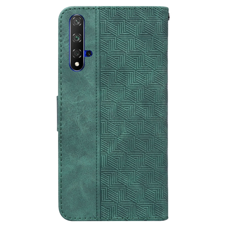 For Honor 20 / Huawei nova 5T Geometric Embossed Leather Phone Case