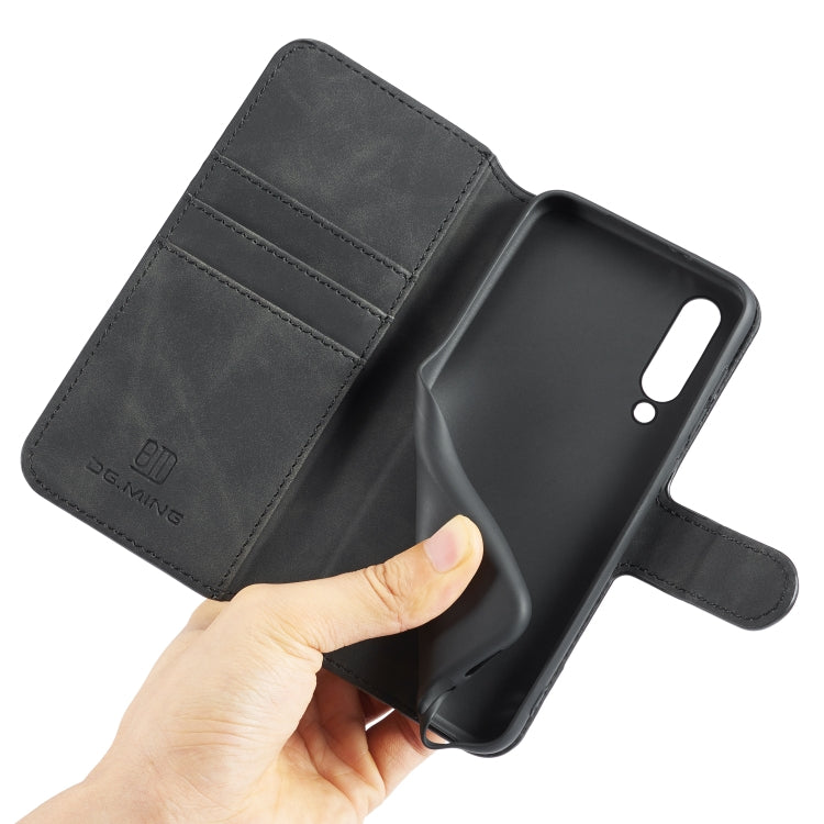 For Galaxy A90 5G DG.MING Retro Oil Side Horizontal Flip Case with Holder & Card Slots & Wallet