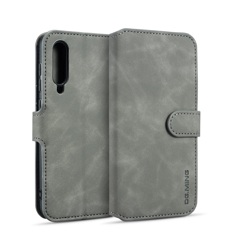 For Galaxy A90 5G DG.MING Retro Oil Side Horizontal Flip Case with Holder & Card Slots & Wallet