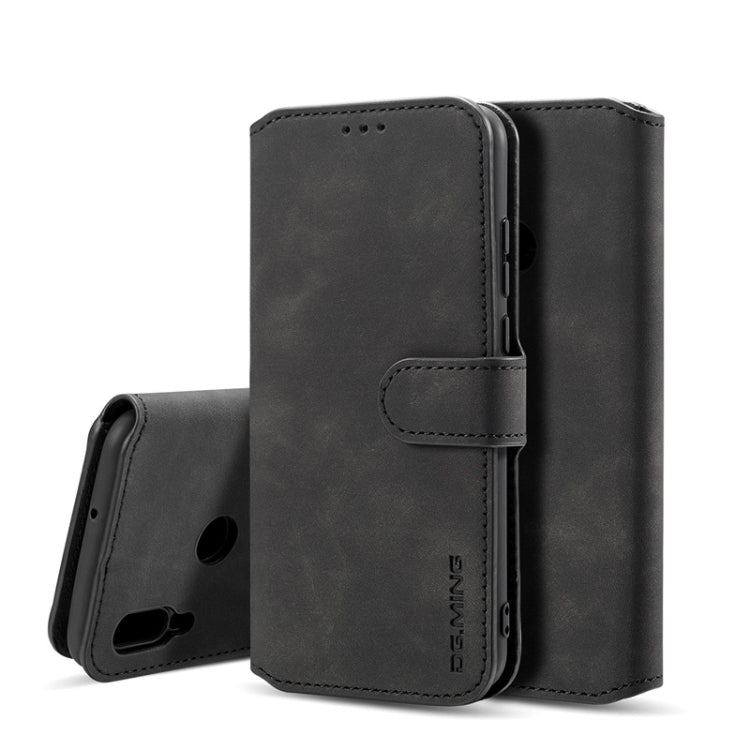For Huawei P Smart 2019 DG.MING Retro Oil Side Horizontal Flip Case with Holder & Card Slots & Wallet