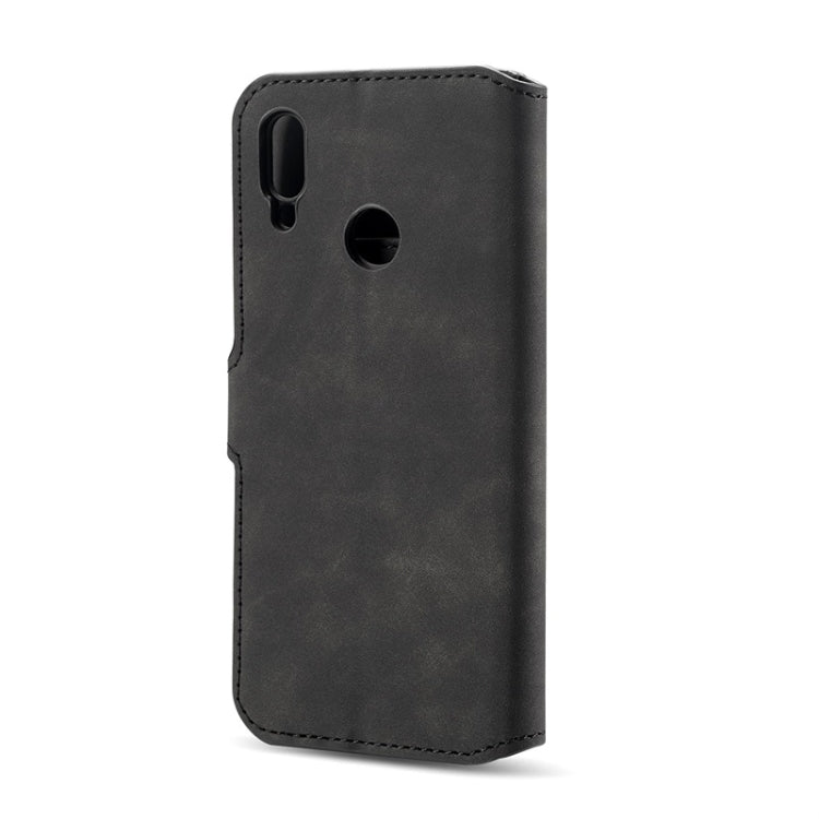 For Huawei P Smart 2019 DG.MING Retro Oil Side Horizontal Flip Case with Holder & Card Slots & Wallet