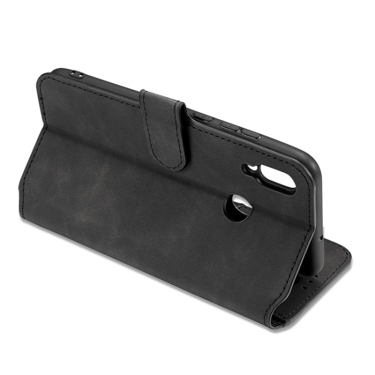 For Huawei P Smart 2019 DG.MING Retro Oil Side Horizontal Flip Case with Holder & Card Slots & Wallet