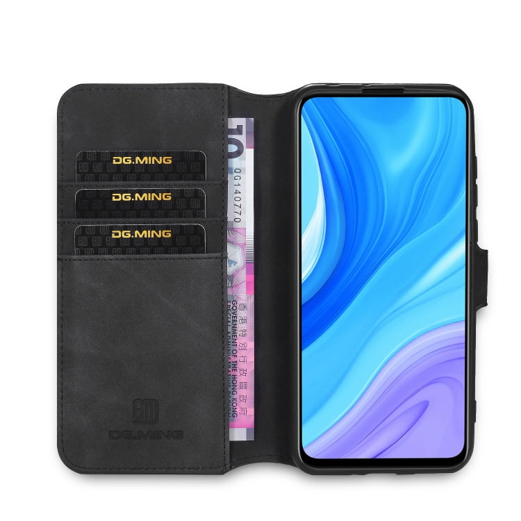 For Huawei Enjoy 10s DG.MING Retro Oil Side Horizontal Flip Case with Holder & Card Slots & Wallet