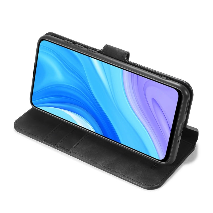 For Huawei Enjoy 10s DG.MING Retro Oil Side Horizontal Flip Case with Holder & Card Slots & Wallet
