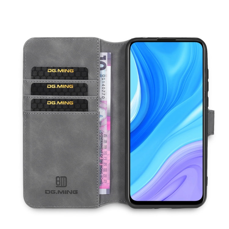 For Huawei Enjoy 10s DG.MING Retro Oil Side Horizontal Flip Case with Holder & Card Slots & Wallet
