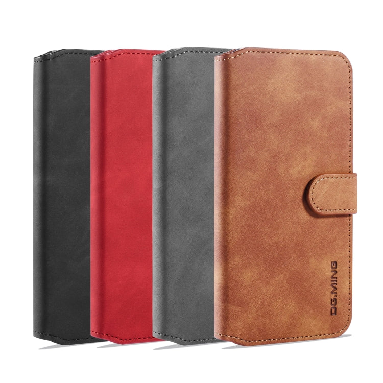 For Huawei Enjoy 10s DG.MING Retro Oil Side Horizontal Flip Case with Holder & Card Slots & Wallet