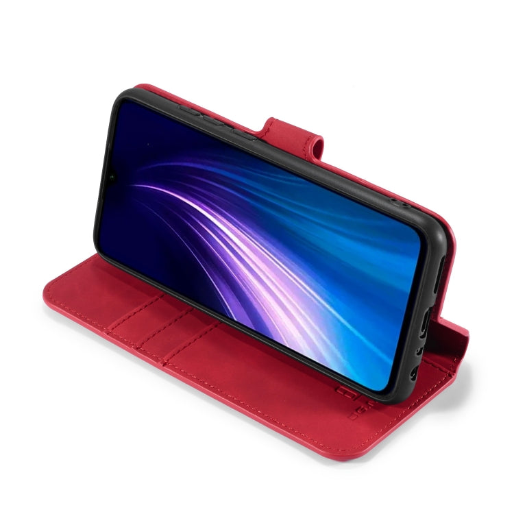 For Xiaomi Redmi Note 8T DG.MING Retro Oil Side Horizontal Flip Case with Holder & Card Slots & Wallet
