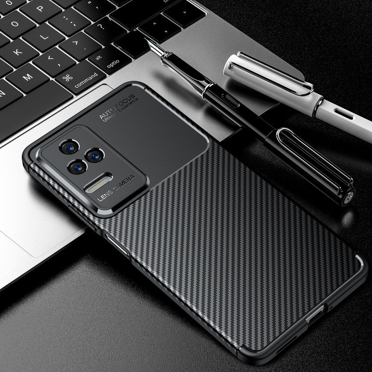 For Xiaomi Redmi K40S Carbon Fiber Texture Shockproof TPU Phone Case