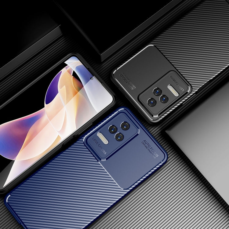 For Xiaomi Redmi K40S Carbon Fiber Texture Shockproof TPU Phone Case