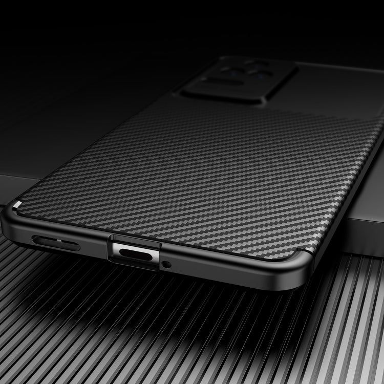 For Xiaomi Redmi K40S Carbon Fiber Texture Shockproof TPU Phone Case