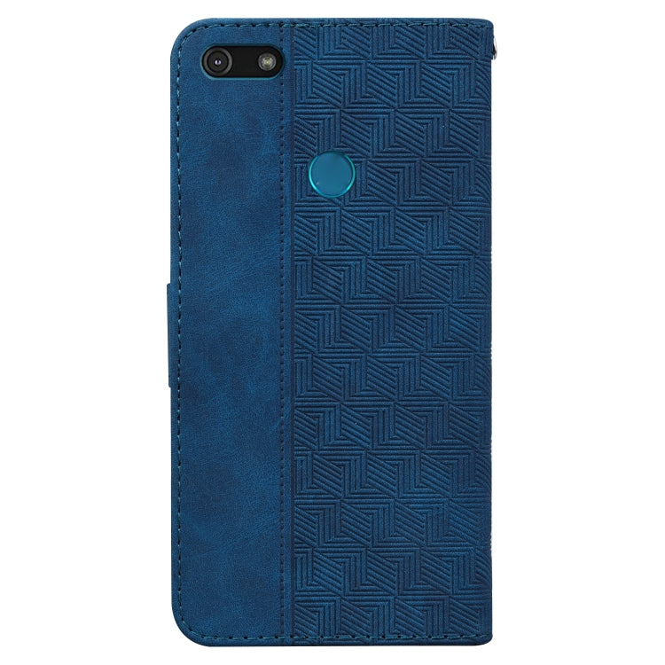 For Motorola Moto E6 Play Geometric Embossed Leather Phone Case