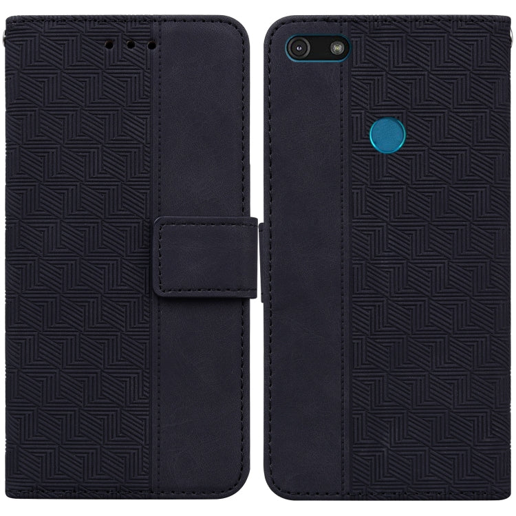 For Motorola Moto E6 Play Geometric Embossed Leather Phone Case