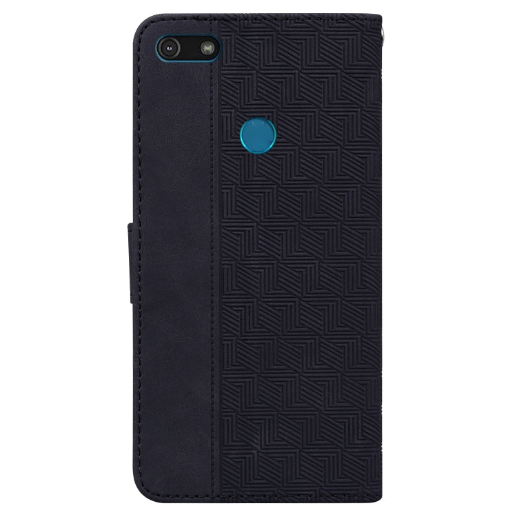 For Motorola Moto E6 Play Geometric Embossed Leather Phone Case