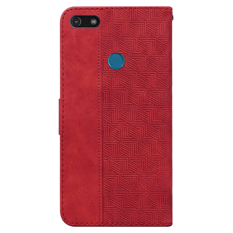 For Motorola Moto E6 Play Geometric Embossed Leather Phone Case