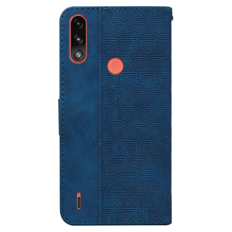 For Motorola Moto E7 Power/E7i Power Geometric Embossed Leather Phone Case