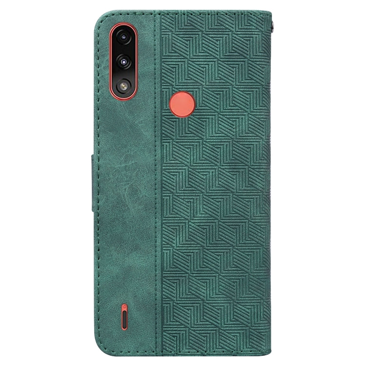 For Motorola Moto E7 Power/E7i Power Geometric Embossed Leather Phone Case