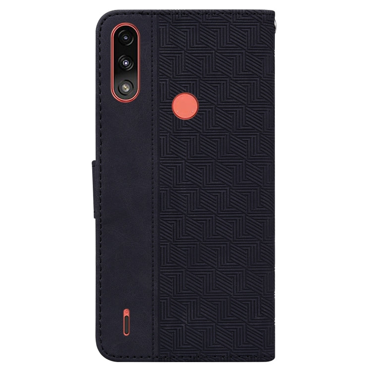 For Motorola Moto E7 Power/E7i Power Geometric Embossed Leather Phone Case