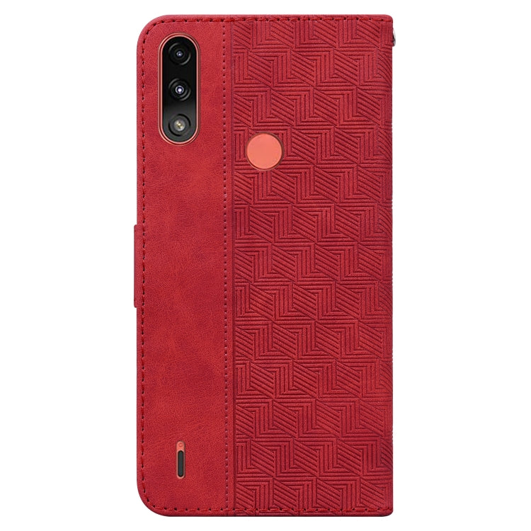 For Motorola Moto E7 Power/E7i Power Geometric Embossed Leather Phone Case