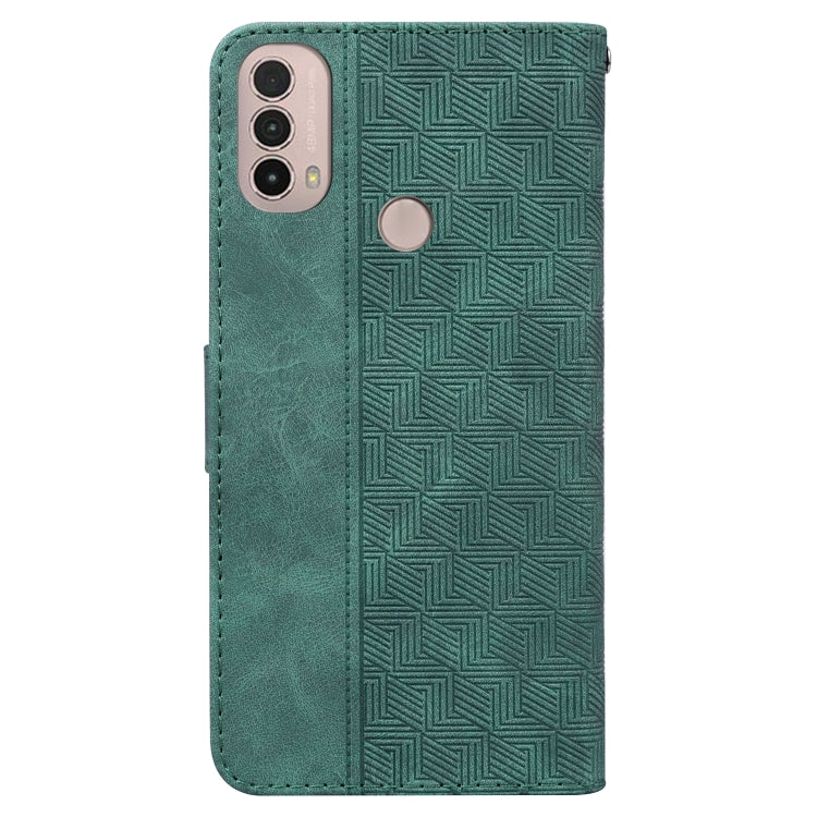 For Motorola Moto E20 / E30 / E40 Geometric Embossed Leather Phone Case