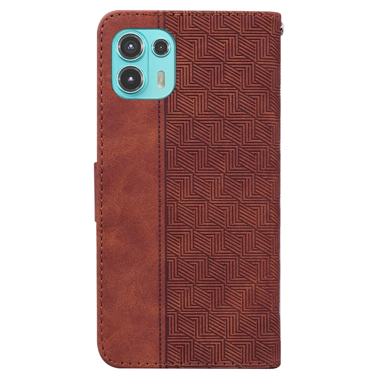 For Motorola Moto Edge 20 Lite/20 Fusion Geometric Embossed Leather Phone Case